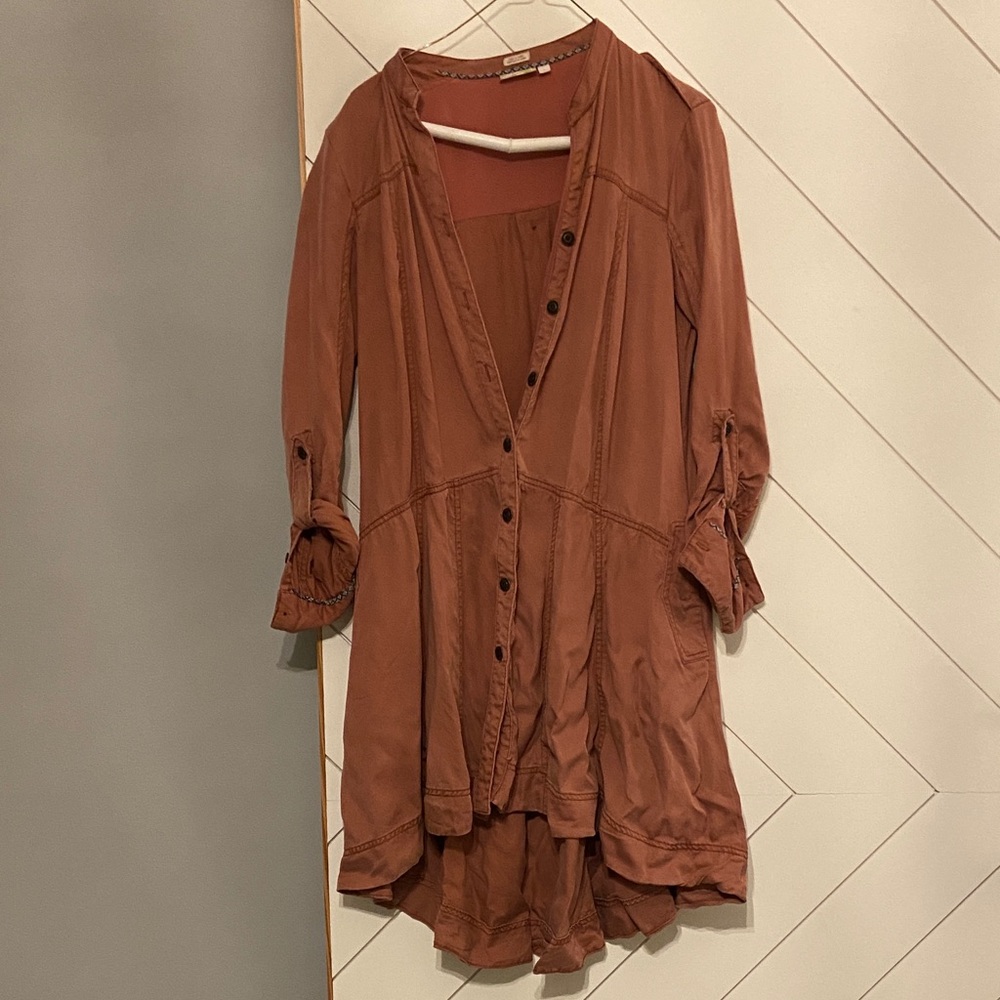Button-Up Tunic Dress